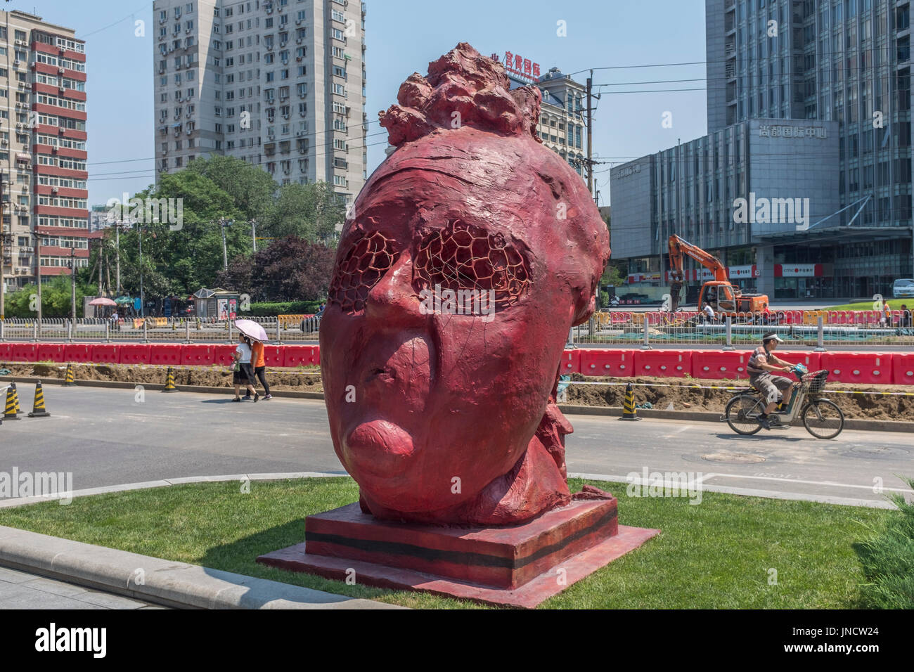Skulpturen von italienischer bildender Künstler Gianni Dessi in Peking, China. Stockfoto