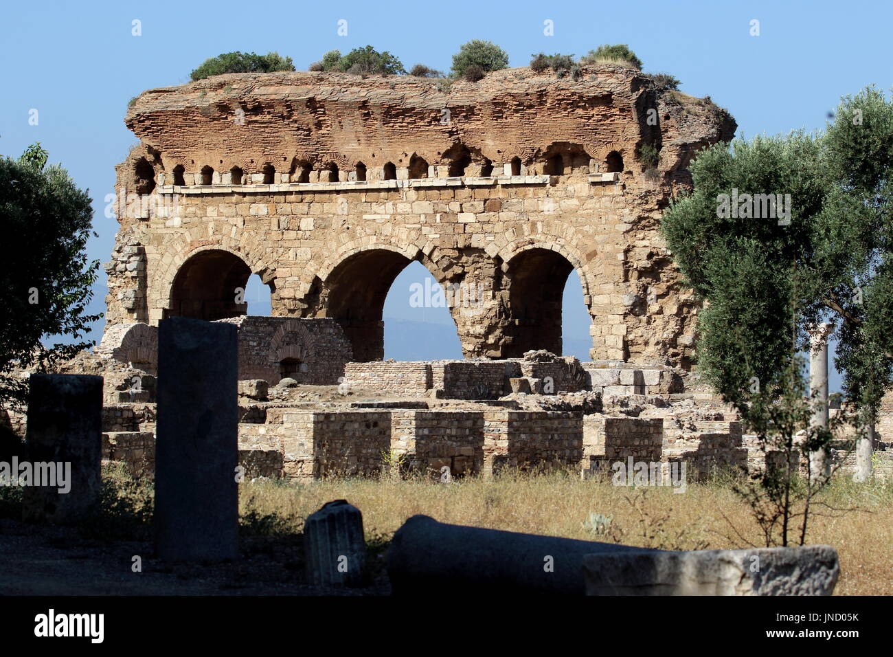 Römisches Bad Komplex, Tralleias alte Stadt, Aydin, Türkei. Stockfoto