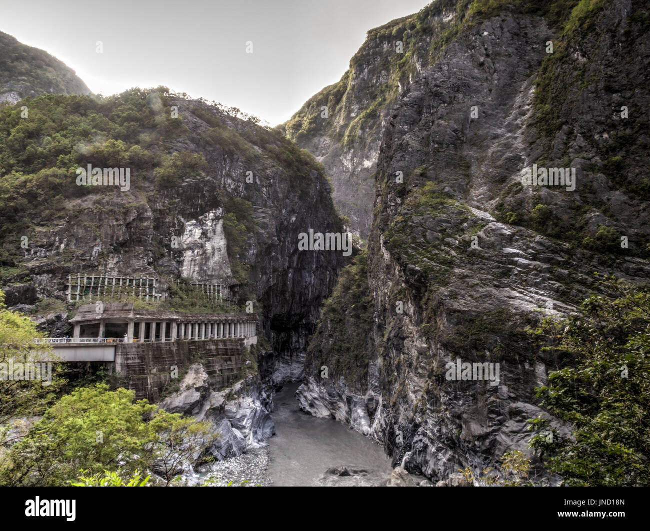 Tunnel der Neun dreht sich in taroko Park in Taiwan Stockfoto