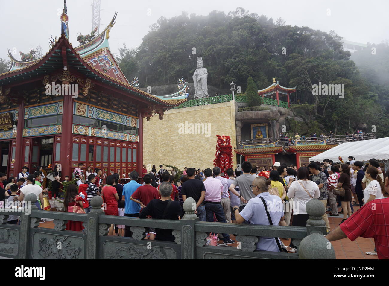 Das chinesische Neujahr feiern im Chin Swee Tempel, das Genting Highlands, Malaysia Stockfoto