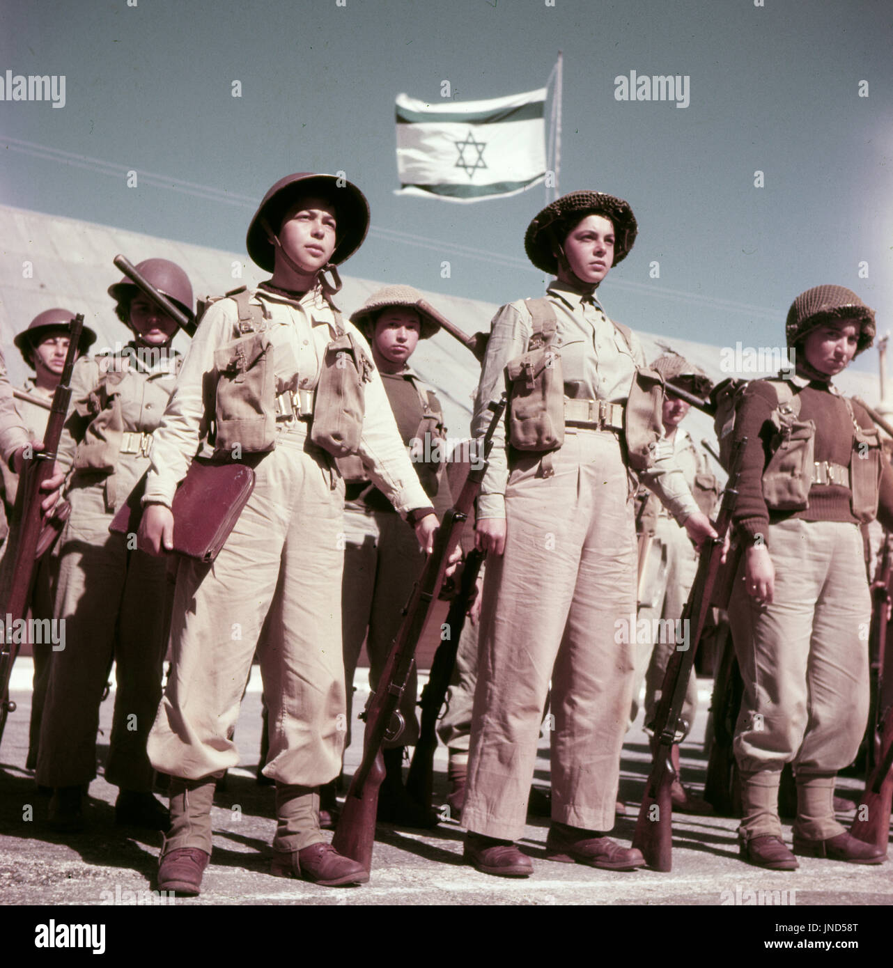 Israelische Soldatinnen Jerusalem 1952 Stockfotografie Alamy