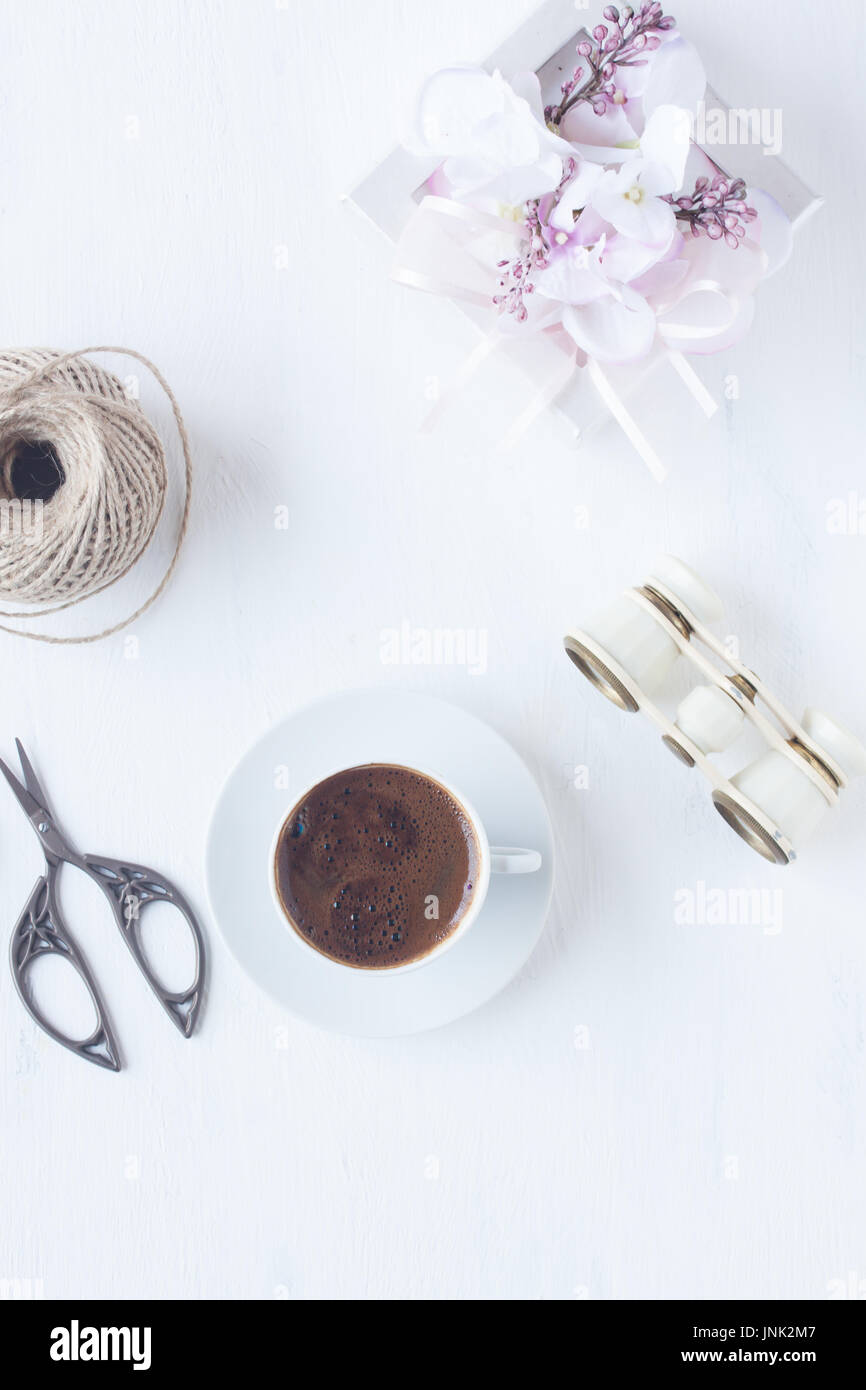 Kaffee mit Vintage-Konzept Stockfoto