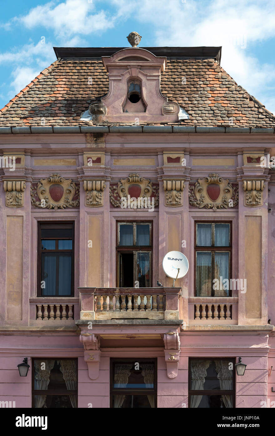 Altes Haus, untere Stadt alt Sibiu, Rumänien Stockfoto