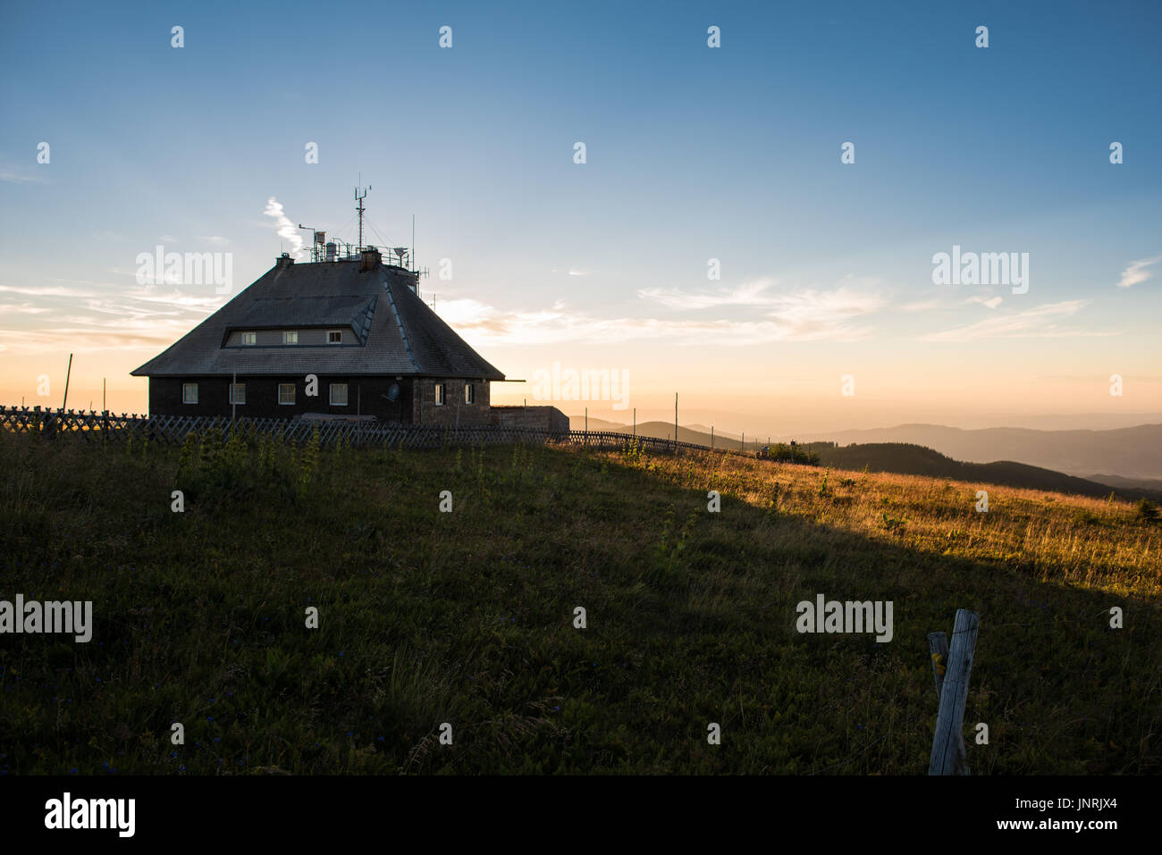 Wetterstation Feldberg Deutschland Stockfoto