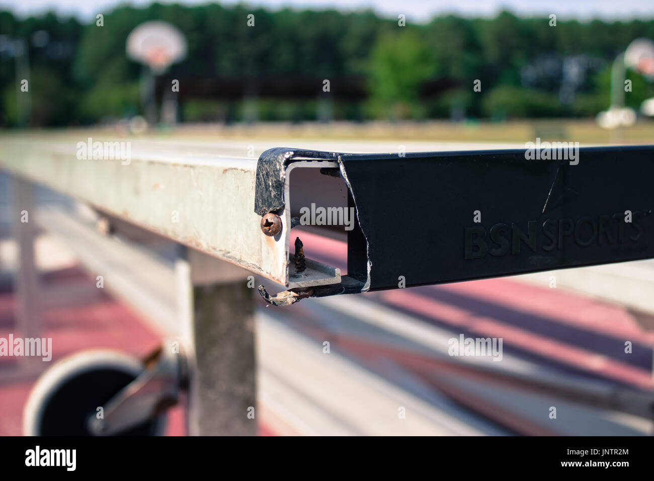 Zu Fuß eine dünne Linie Stockfoto