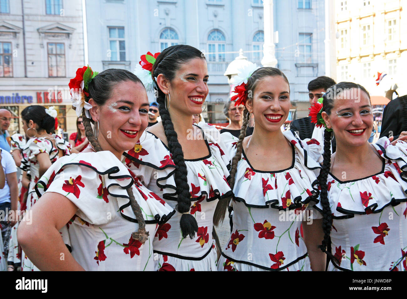 Internationale Folklore Festival 2017, Argentinien, Piedritas, Ballett bin alambo Argentino', Zagreb, Kroatien, Europa, 22. Stockfoto