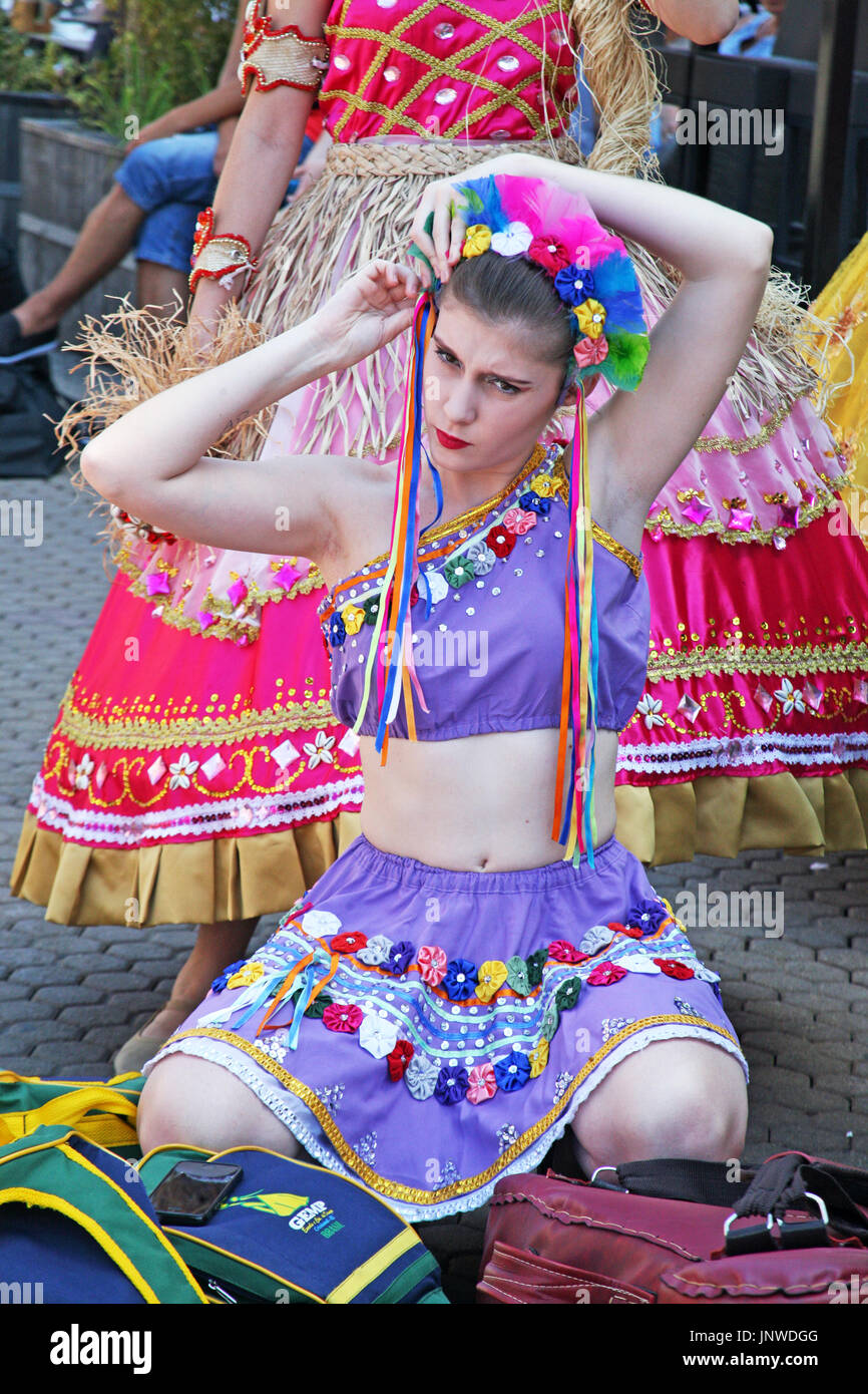 Internationale Folklore Festival 2017, Brasilien, Crissiumal, e Cia GEMP Escola de Danca, Zagreb, Kroatien, Europa, 44 Stockfoto