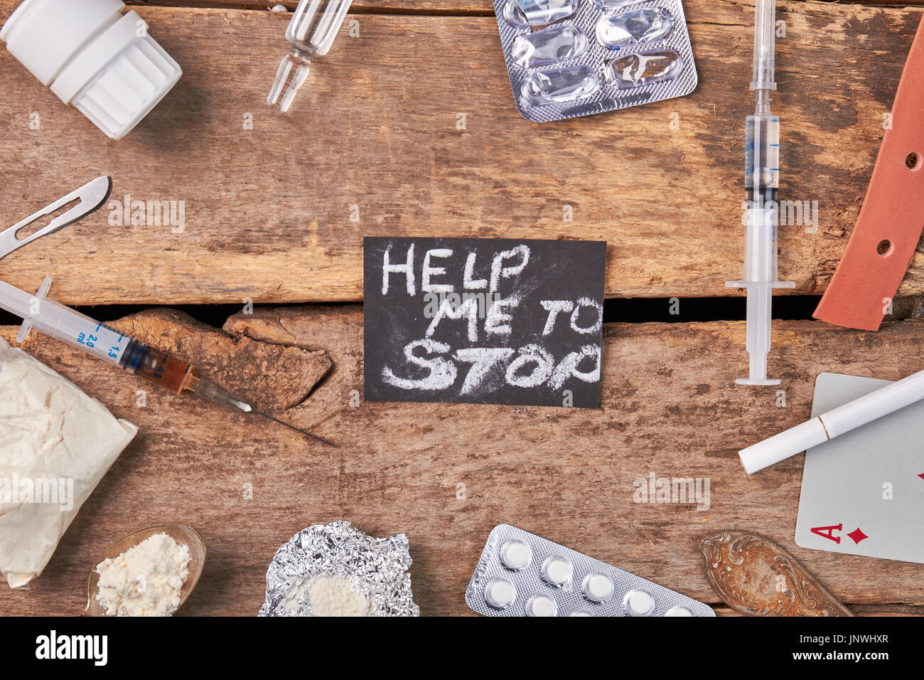 Drogensucht brauchen Hilfe Stockfotografie Alamy