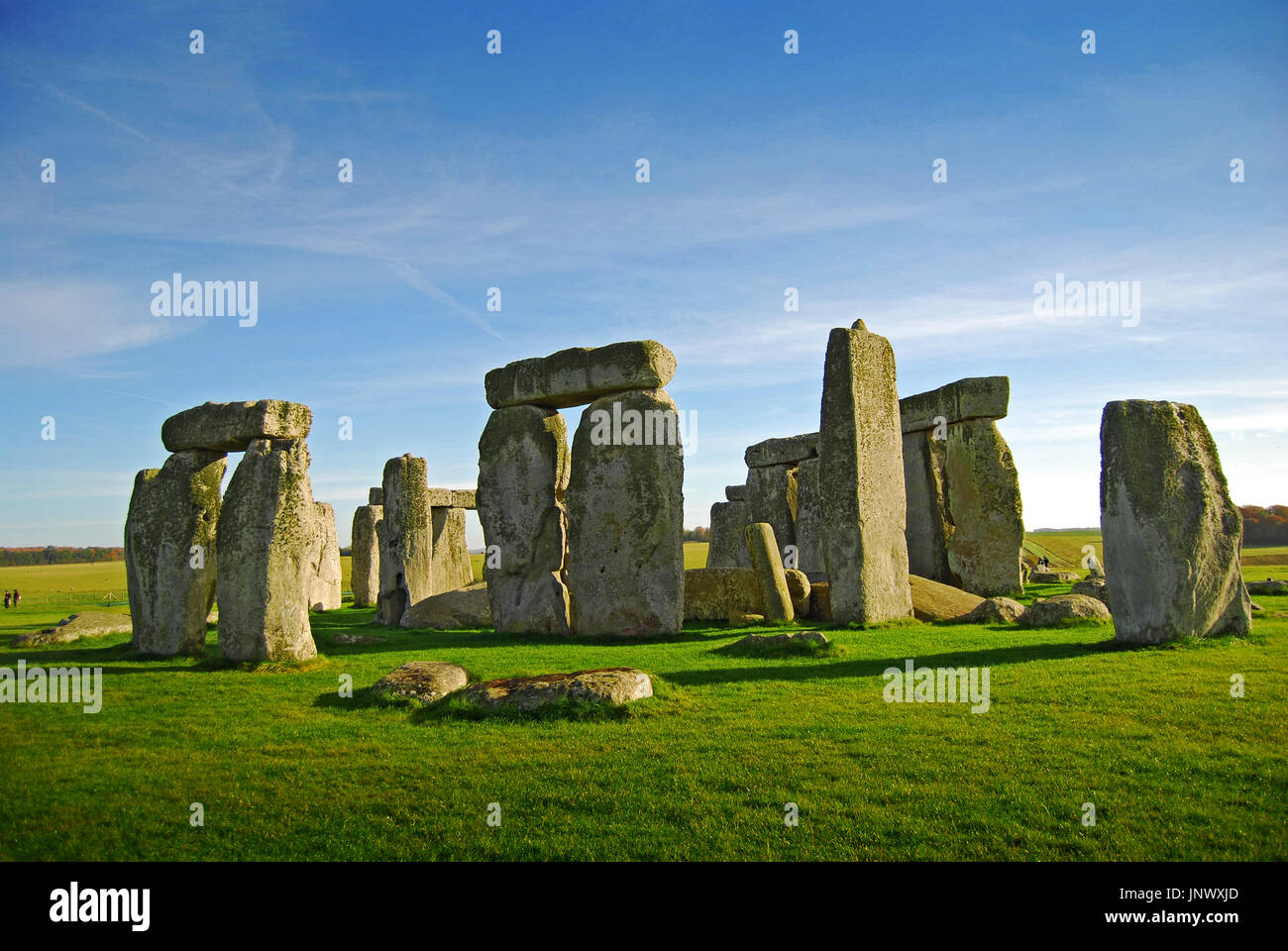 Salisbury, Großbritannien - 13 November 2016: Stonehenge - eines der Wunder der Welt und der Bekannteste prähistorische Monument in Europa Stockfoto