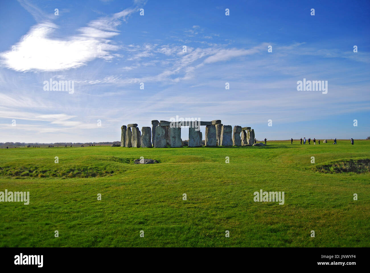 Salisbury, Großbritannien - 13 November 2016: Stonehenge - eines der Wunder der Welt und der Bekannteste prähistorische Monument in Europa Stockfoto