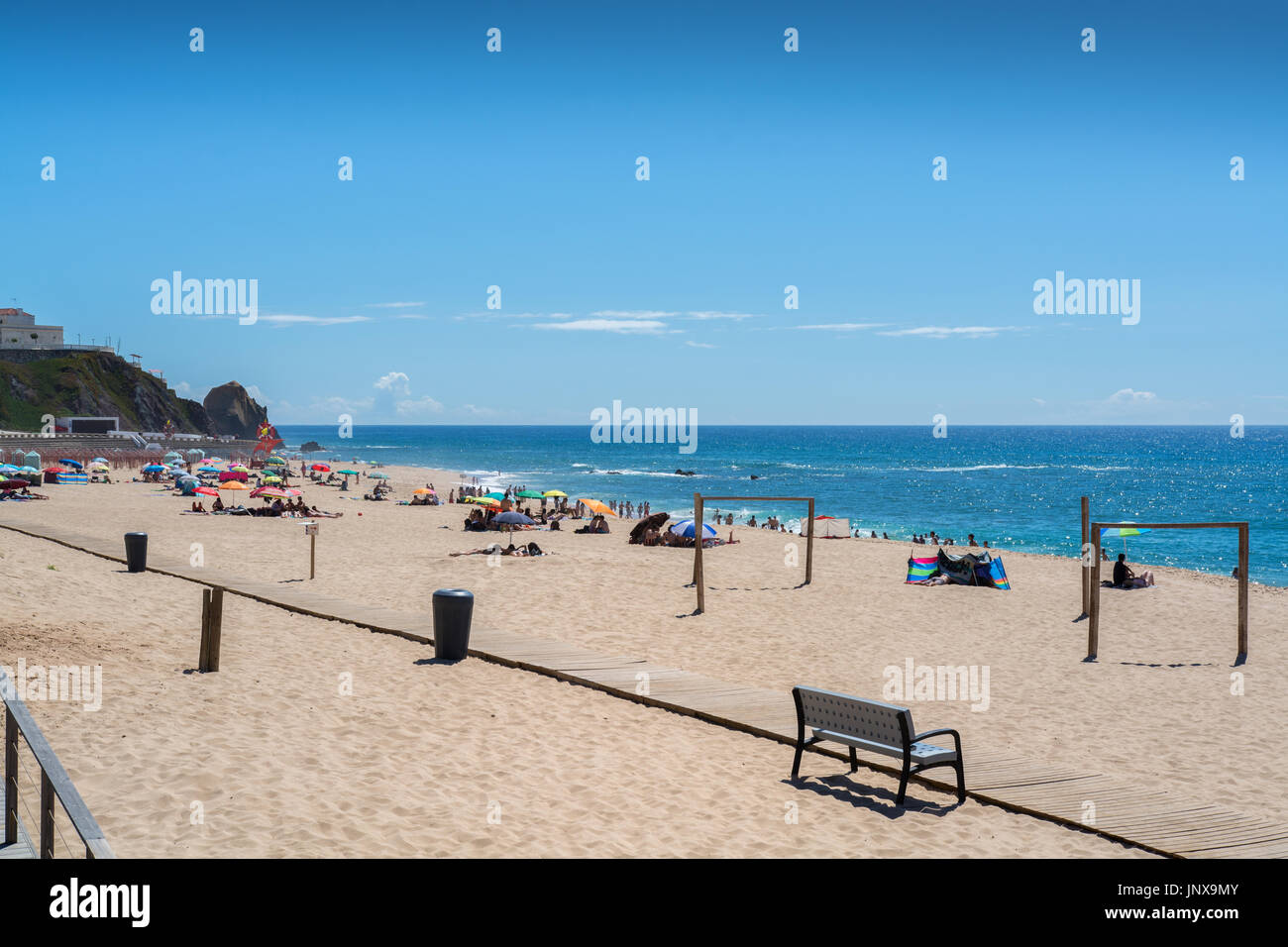 Santa Cruz-Portugal. 26. Juni 2017. Fisica Strand in Santa Cruz.  Santa Cruz, Portugal. Foto: Ricardo Rocha. Stockfoto