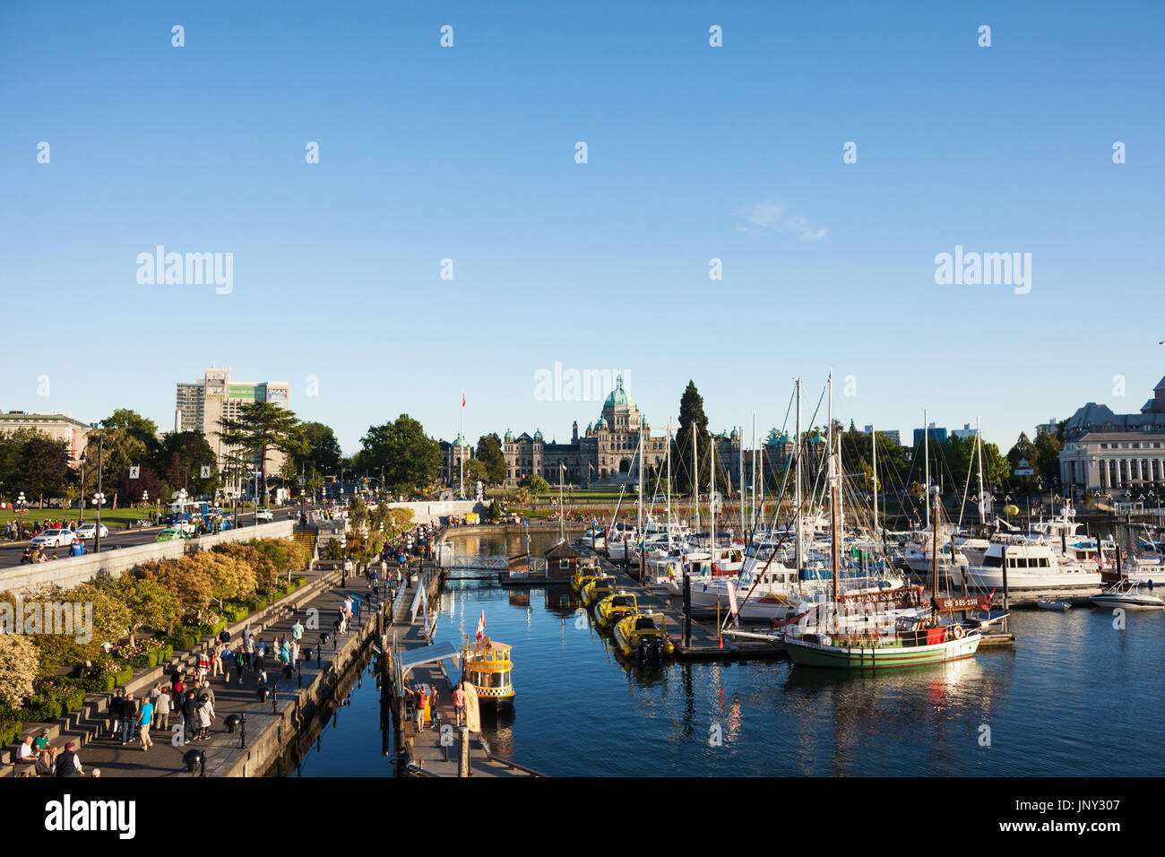 Victorias Innenhafen.  Victoria BC Kanada Stockfoto