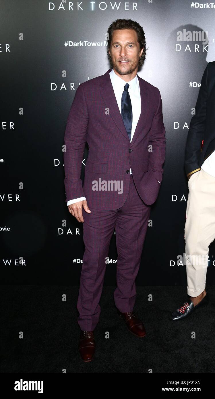 New York, NY, USA. 31. Juli 2017. Matthew McConaughey im Ankunftsbereich für THE DARK TOWER Premiere, New York, NY 31. Juli 2017. Bildnachweis: John Nelson/Everett Collection/Alamy Live-Nachrichten Stockfoto