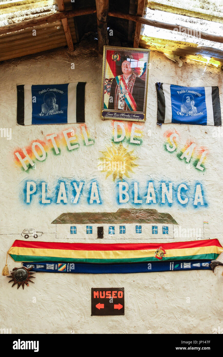 Salz Hotel Uyuni, Potosi Abteilung, Bolivien, Südamerika Stockfoto