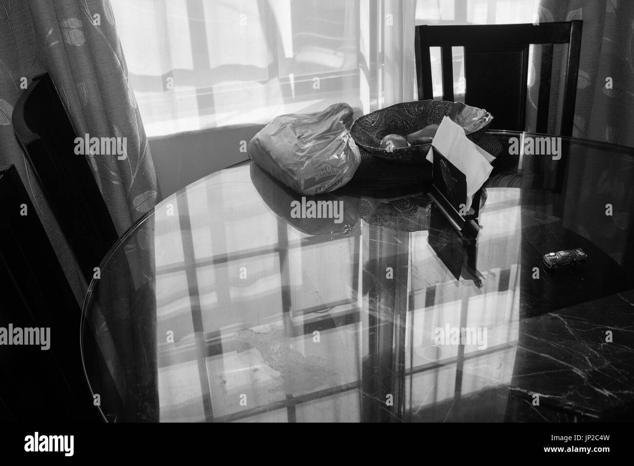 Black And White Nahaufnahme Stockfoto