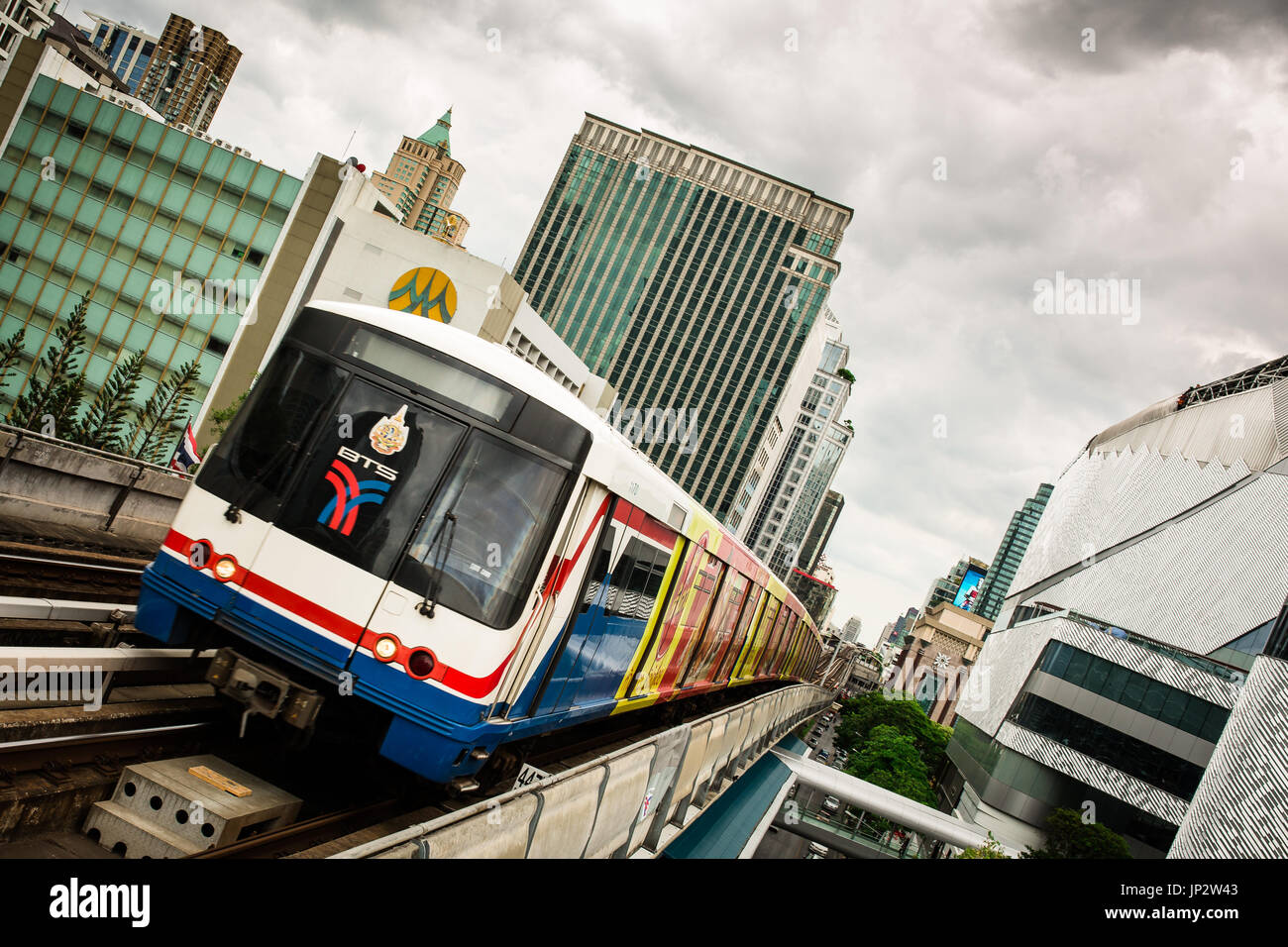 Skytrain (BTS) in Bangkok, Thailand. Stockfoto