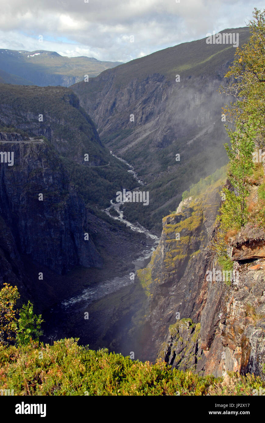 Voringfoss Wasserfall, Norwegen Stockfoto