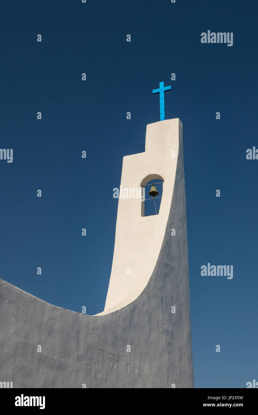 Kleine elegante Kirche in Potami, Insel Samos Stockfoto