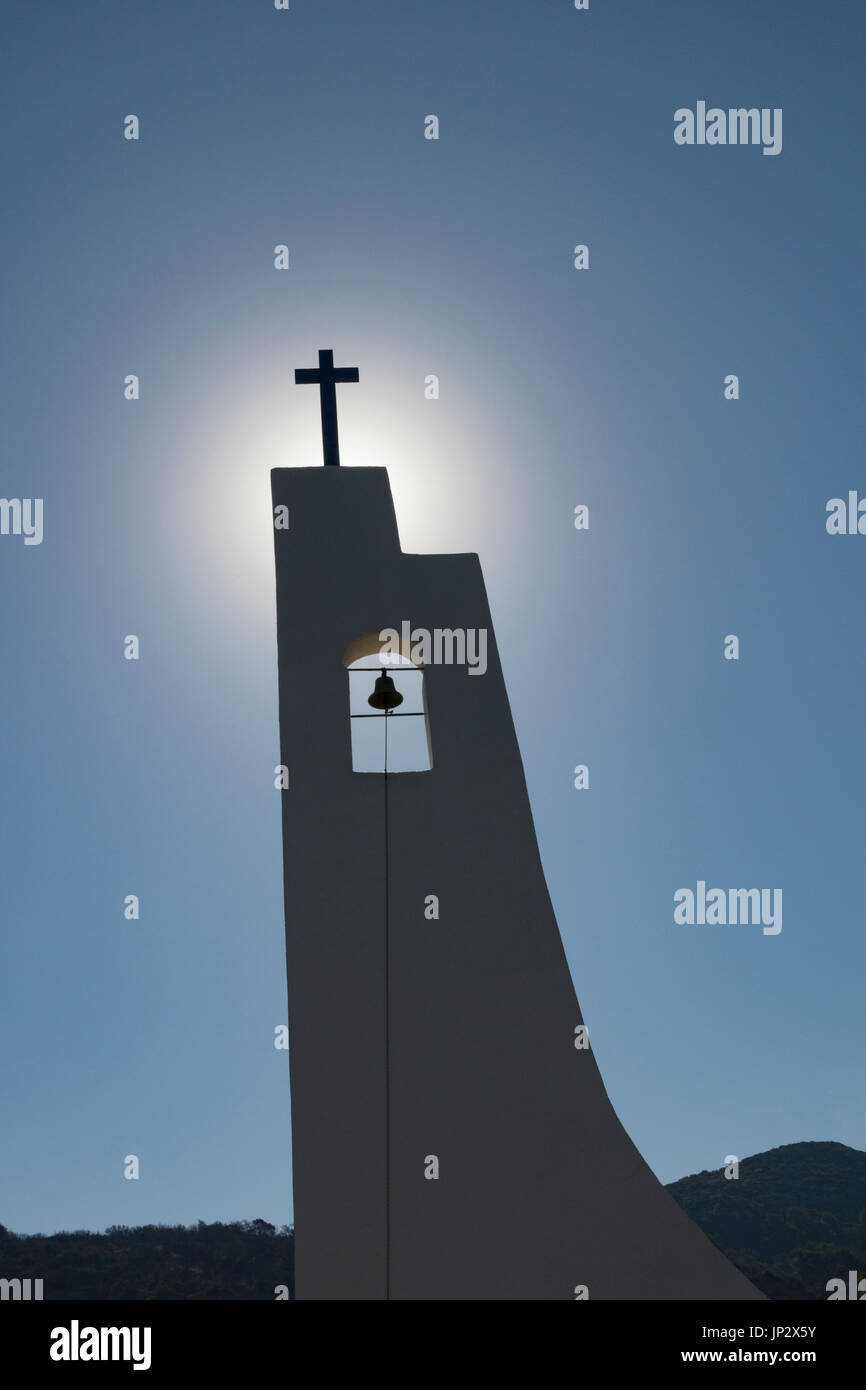 Kleine elegante Kirche in Potami, Insel Samos Stockfoto