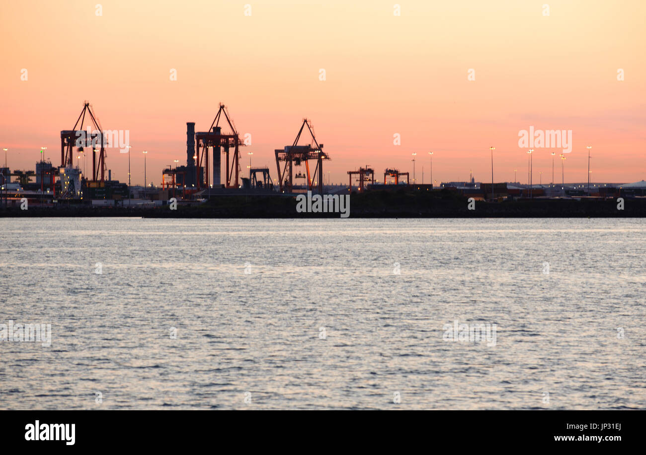 Blick auf Hafen von Bull Südwand Hafen, Irland Dublin Stockfoto