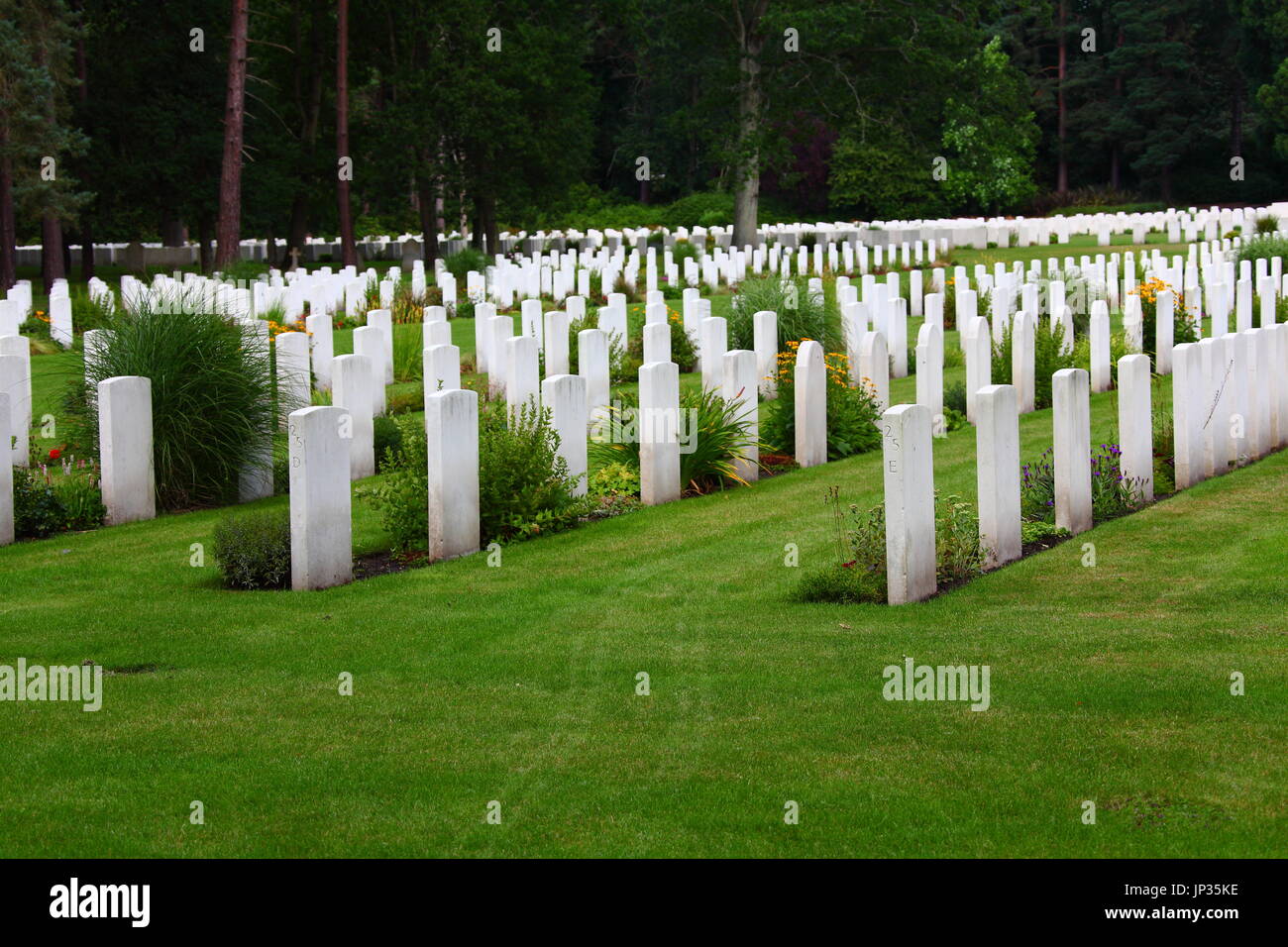 Brookwood Cemetery und Soldatenfriedhof, auch bekannt als London Nekropole, in Surrey. Der größte Friedhof im Vereinigten Königreich gegründet 1852. Stockfoto