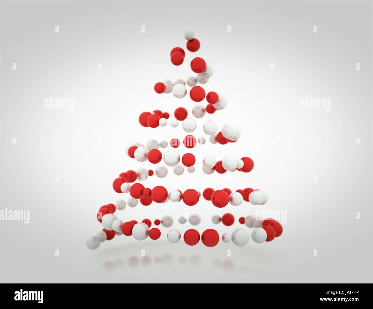 Weihnachten Baum 3d abstrakten Modell aus glänzenden Kugeln Stockfoto