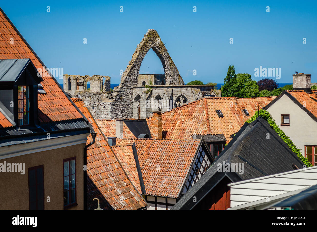 Blick vom Restaurant. Stockfoto