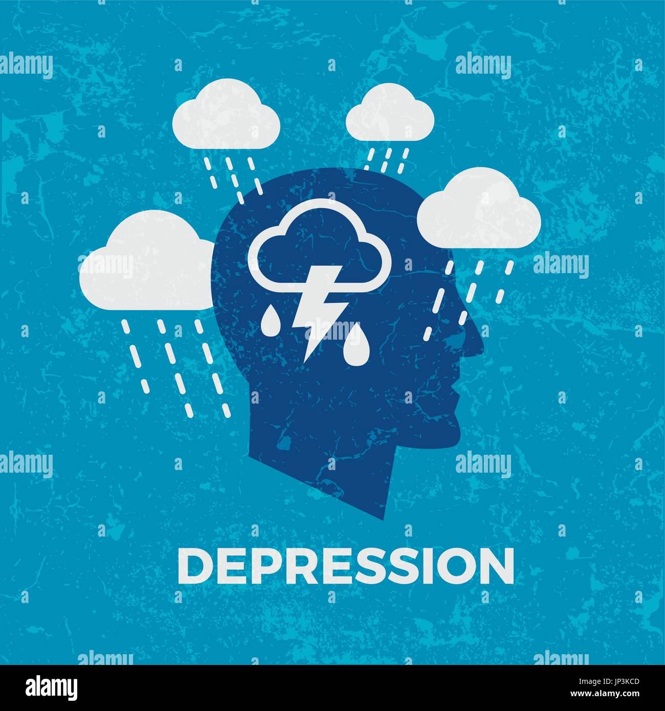 Depressionen. Konzept-Vektor-illustration Stock Vektor