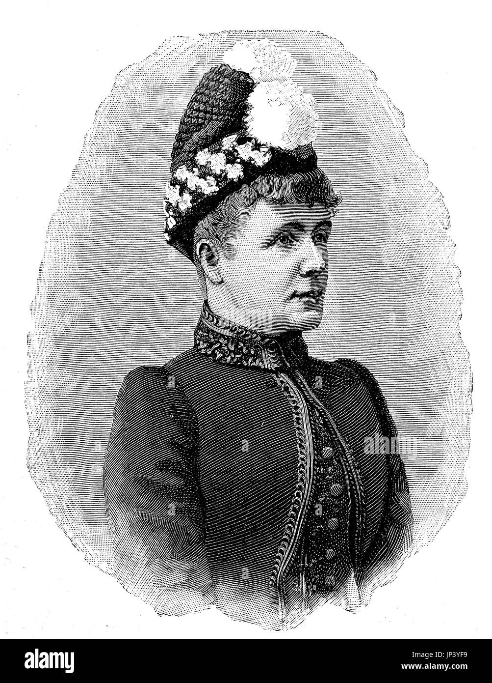 Friederike Goßmann, Gräfin Prokesch von Osten, war 21. März 1836 - 15. August 1906, eine deutsche Schauspielerin, als Nora, digital verbesserte Wiedergabe einer Holzschnitt-Publikation aus dem Jahr 1888 Stockfoto
