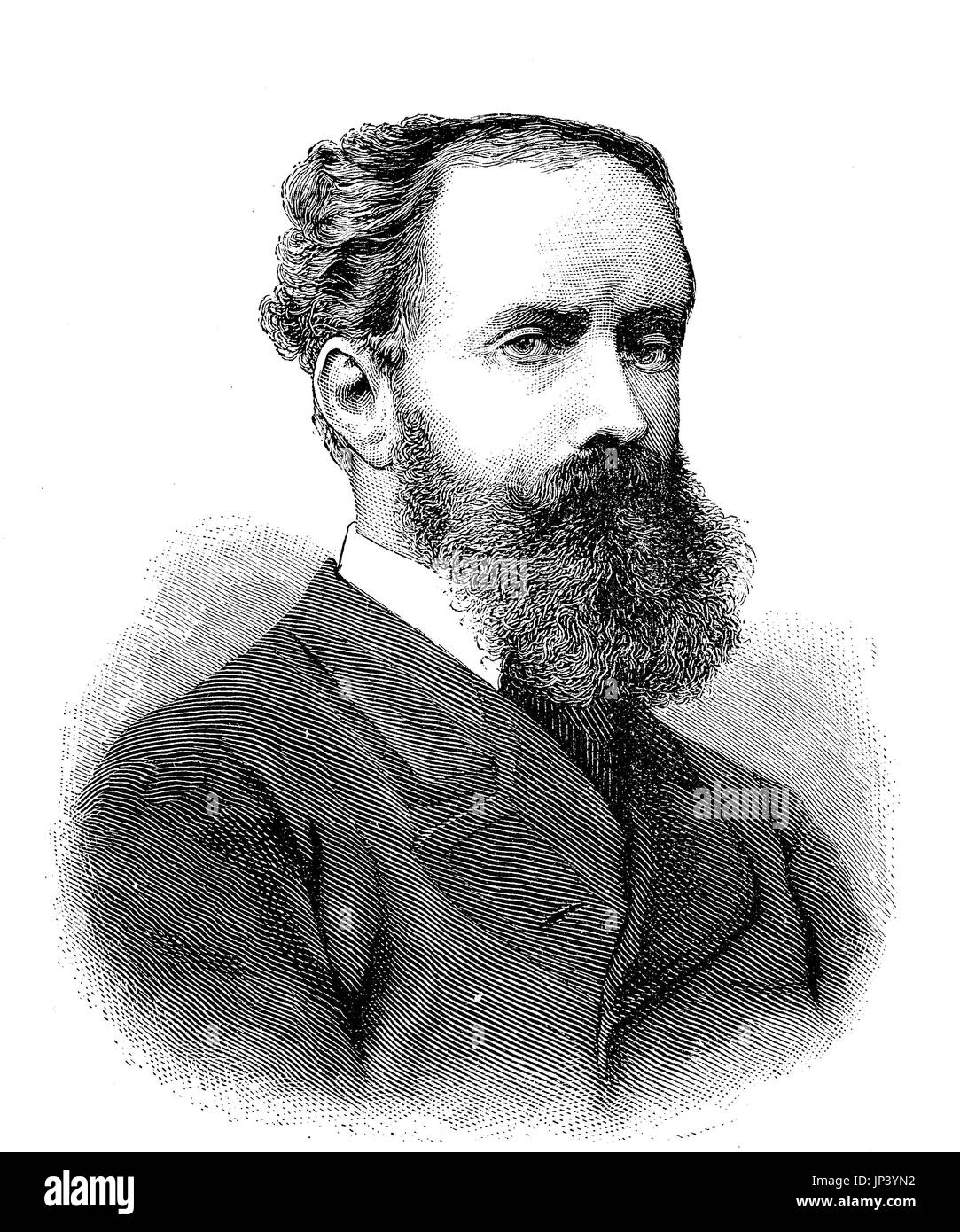 Hugo Julius Raoul Eduard Leszczyc Fürst von Radolin, 1. April 1841 - 12. Juli 1917, war ein deutscher Kommissar, Diplomaten und hochrangige Offizielle Gericht zu erben, Digital verbessert Reproduktion einer Holzschnitt-Publikation aus dem Jahr 1888 Stockfoto