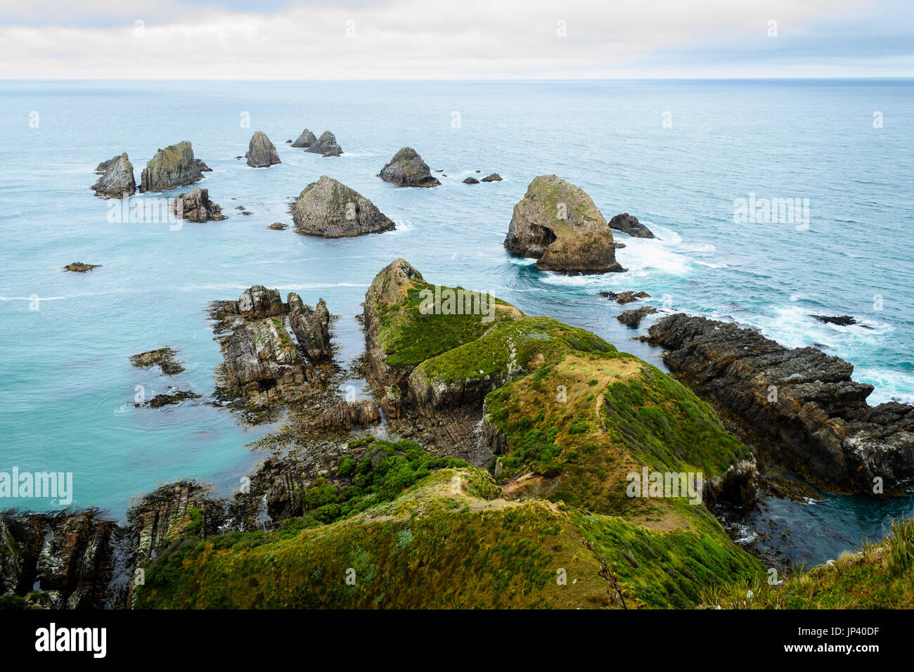 Seascape erschossen von Nugget Point, Neuseeland Stockfoto