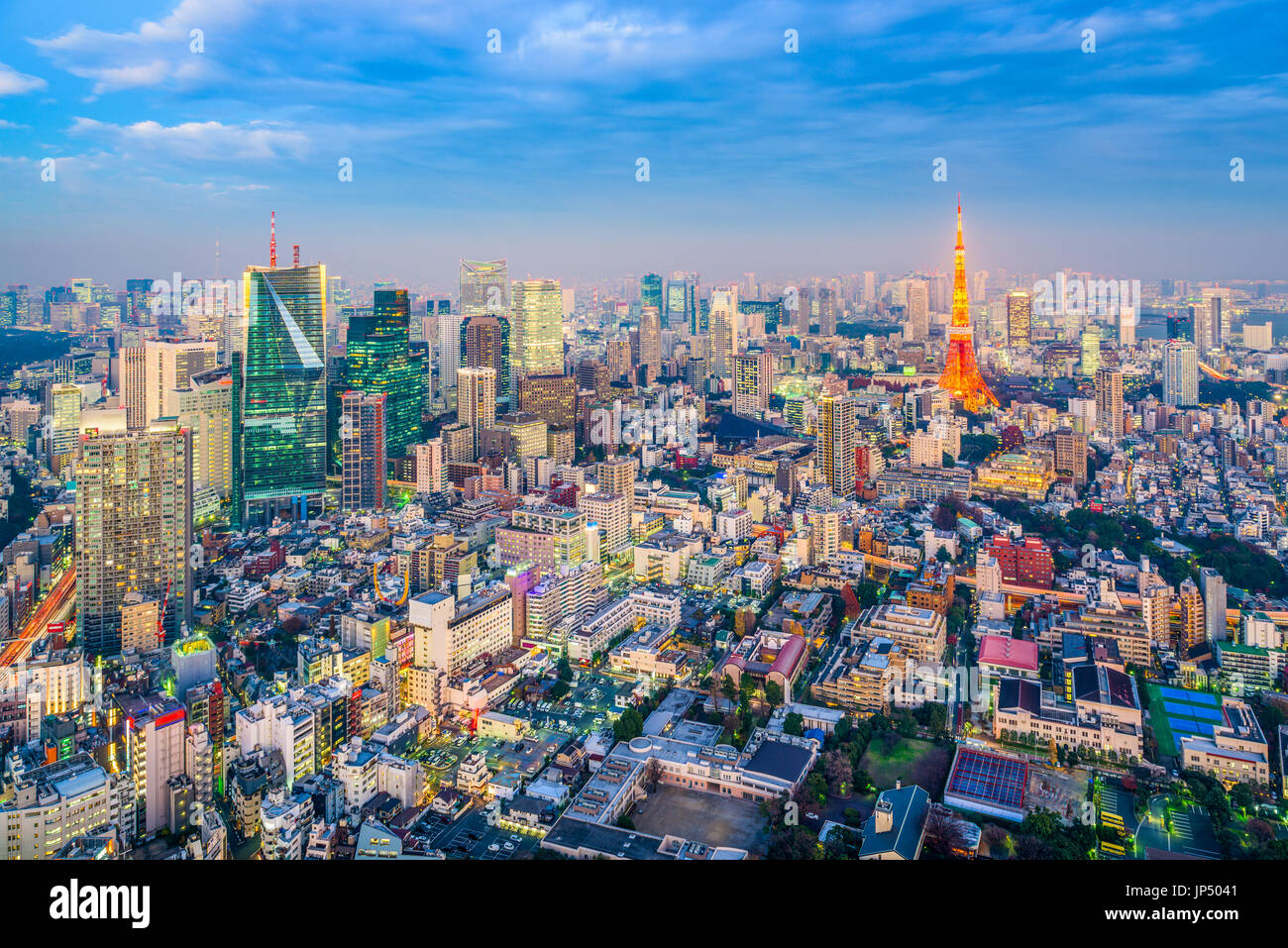 Skyline von Tokyo, Japan. Stockfoto