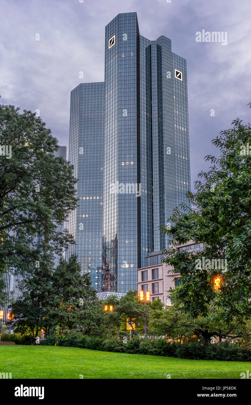Die Deutsche Bank in Frankfurt am Main. Stockfoto
