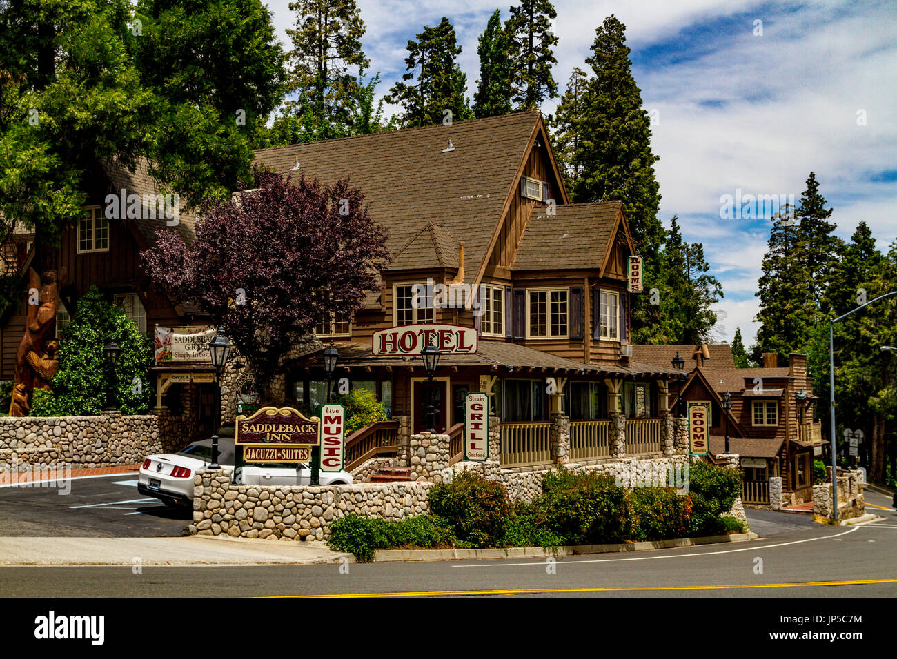 Das Saddleback Inn am Lake Arrowhead California USA Stockfoto