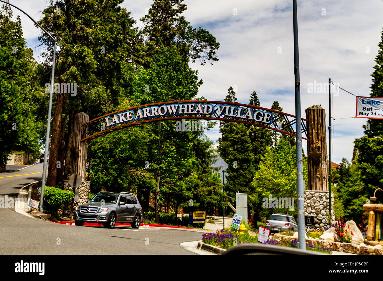 Lake Arrowhead Village in Südkalifornien, USA Stockfoto