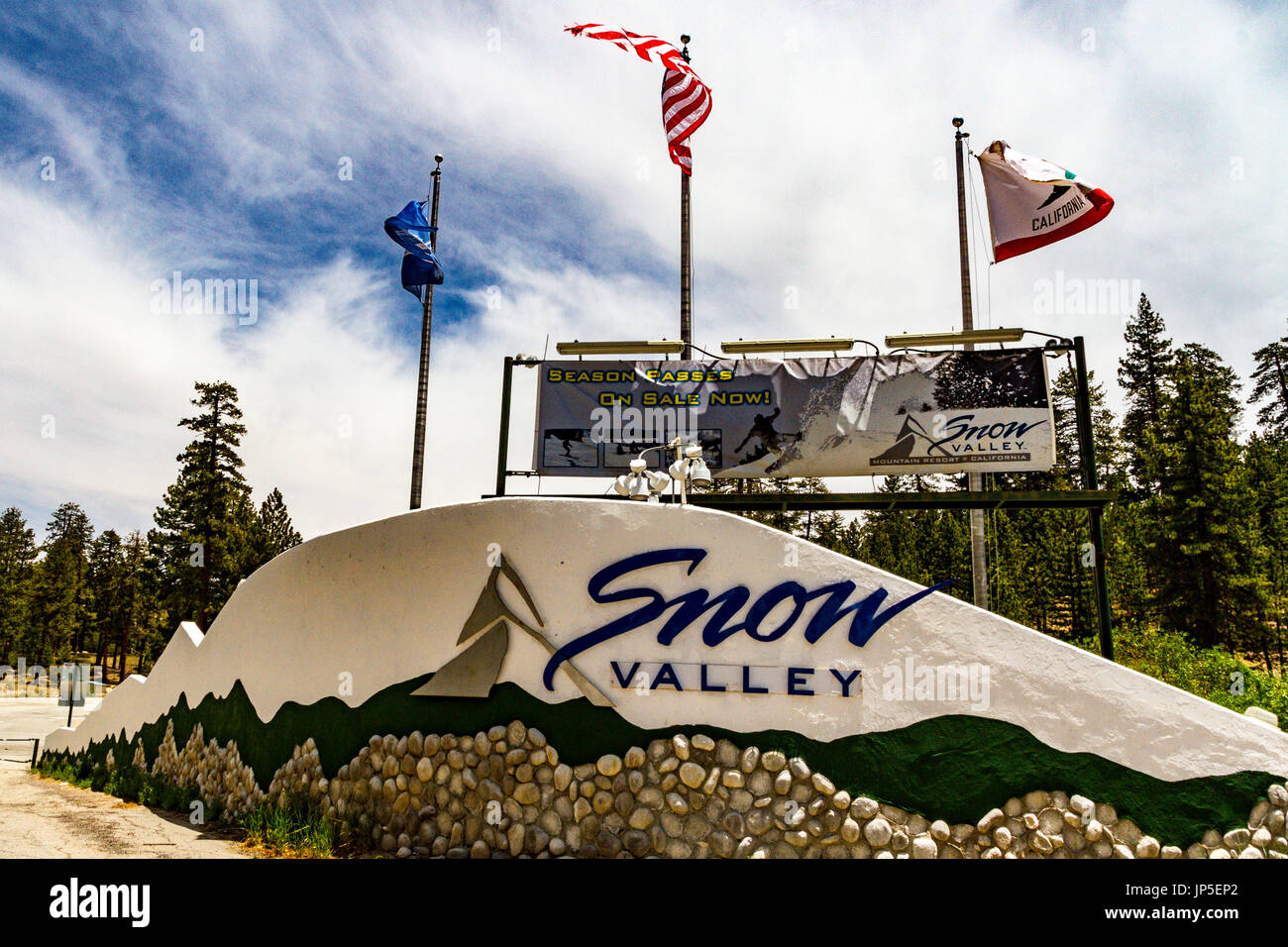Snow Valley am Lake Arrowhead California USA Stockfoto