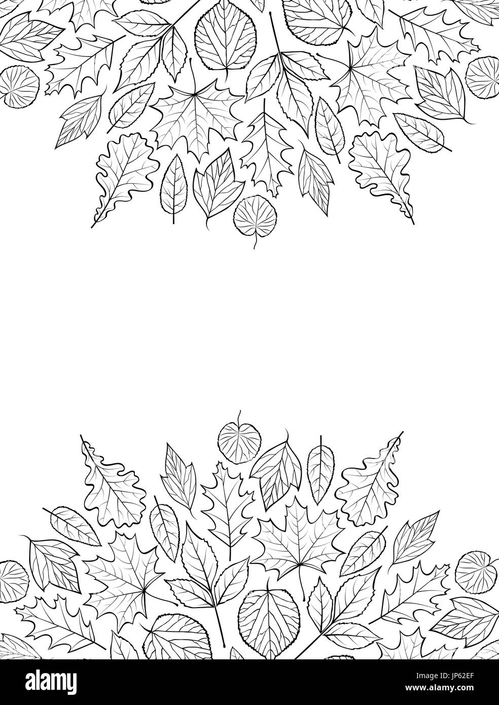 Muster mit Blätter im Herbst Stock Vektor