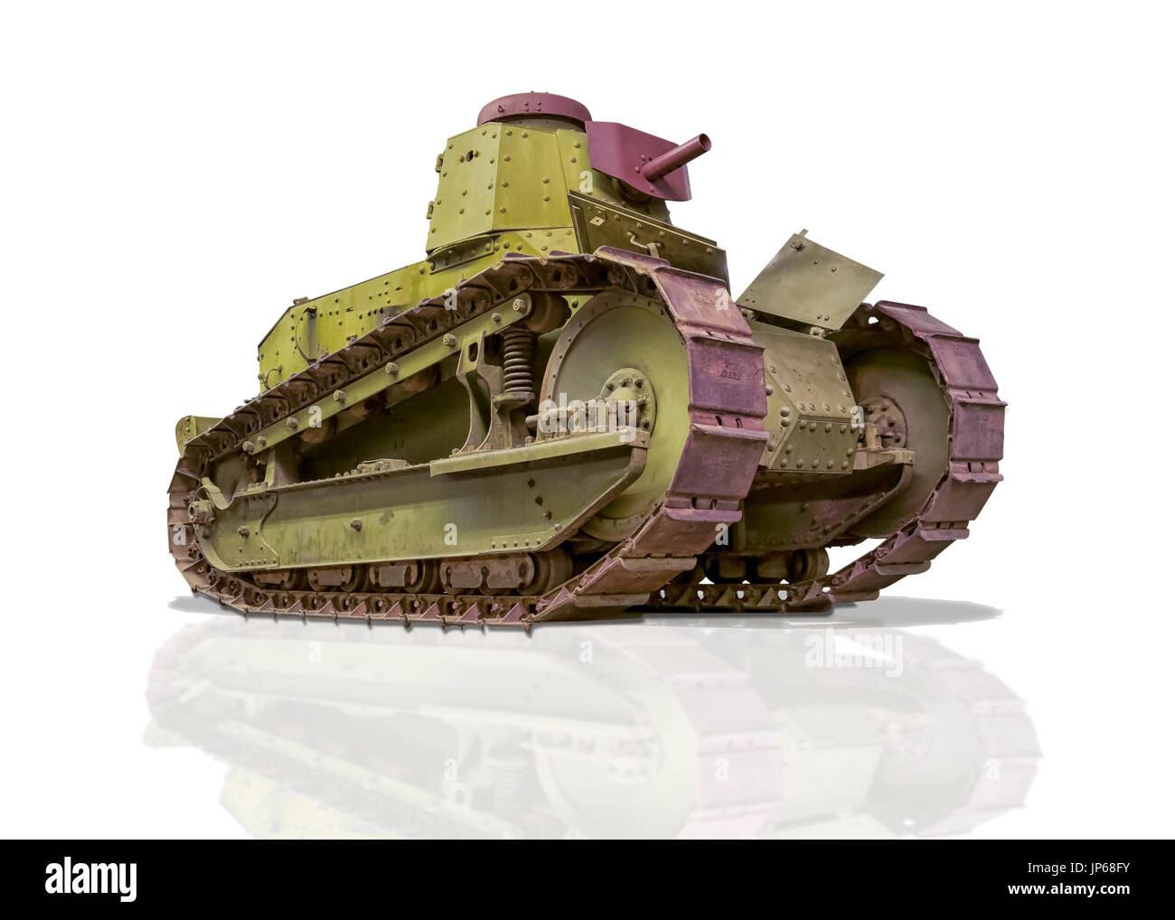 M-1917 Tank-Ausschnitt auf weißem Hintergrund Stockfoto