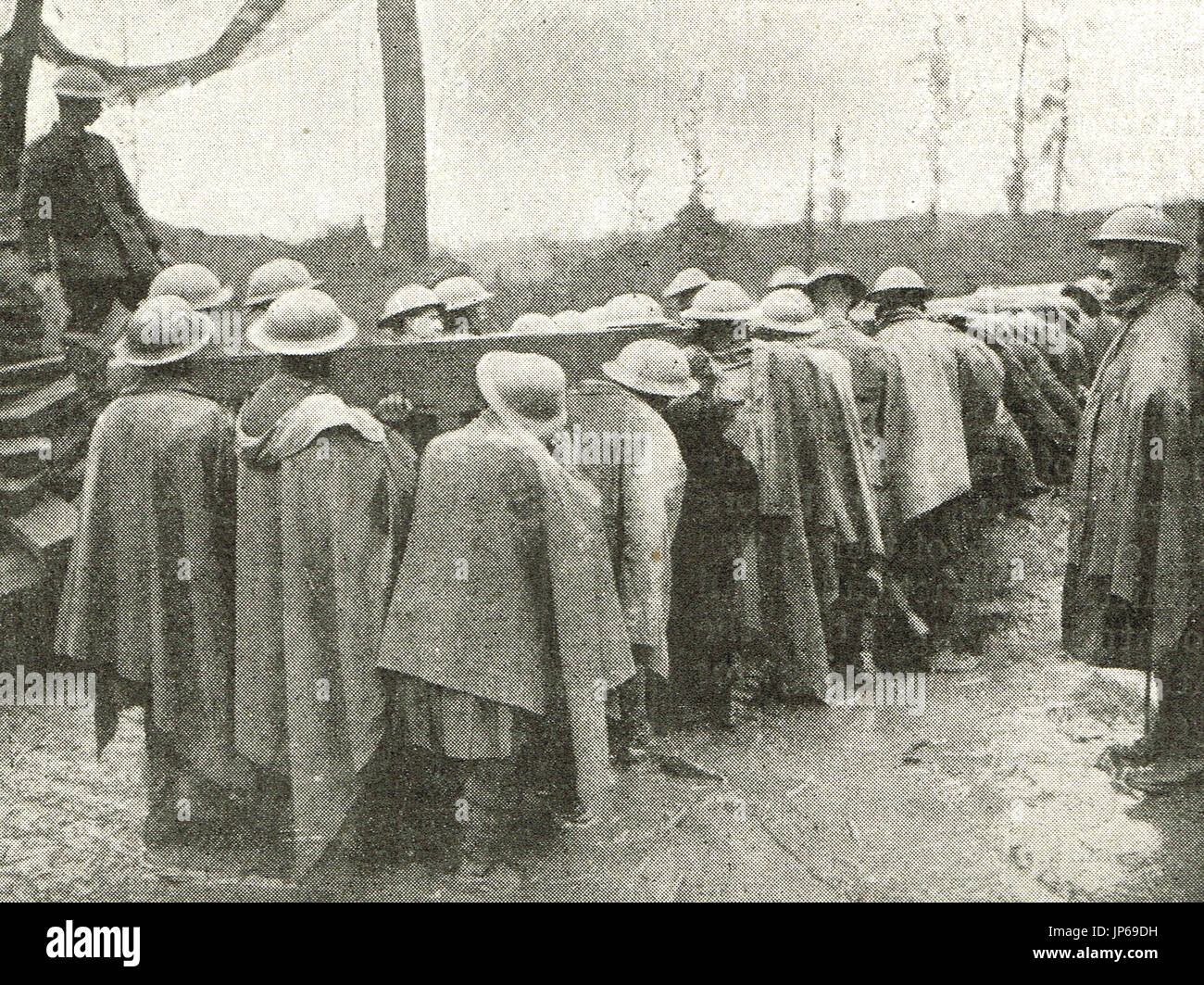 Bau einer Brücke, Sümpfe, Passchendaele Stockfoto