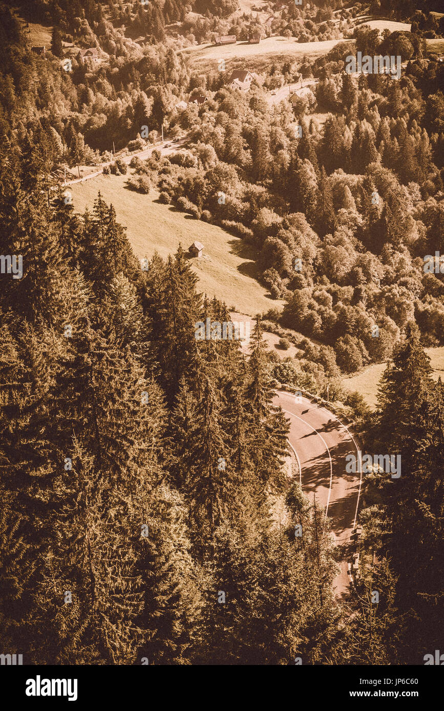 Landschaft auf Campulung - moeciu - Bran - Brasov, Rumänien Stockfoto