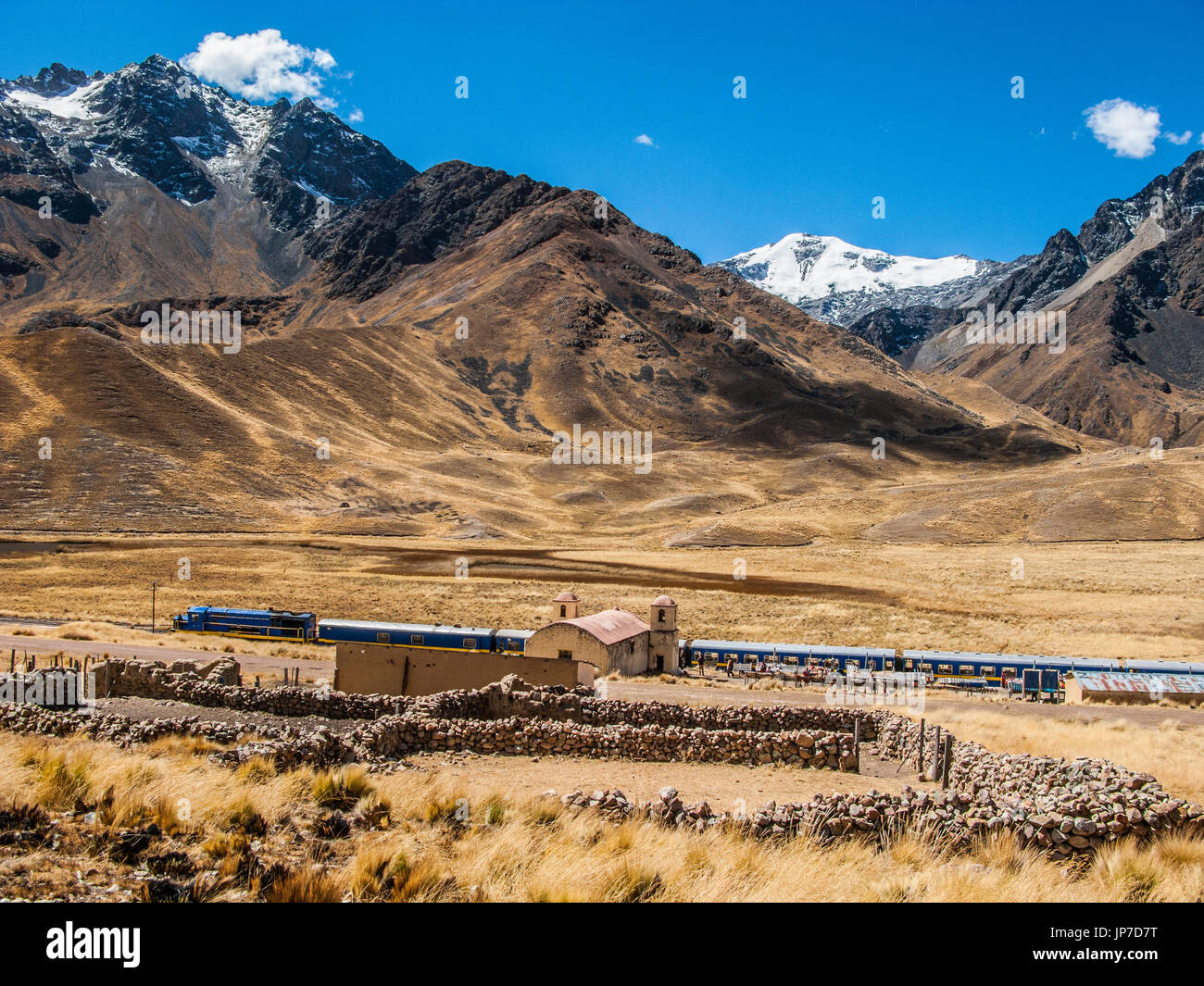 Abra La Raya, Höhenlage Railway Pass zwischen Puno und Cusco, Peru  Stockfotografie - Alamy