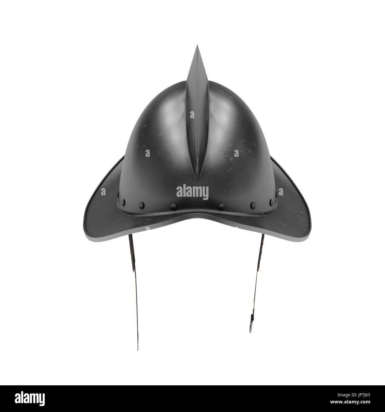 Mittelalterliche Ritter Spanisch Morion Helm Stockfoto