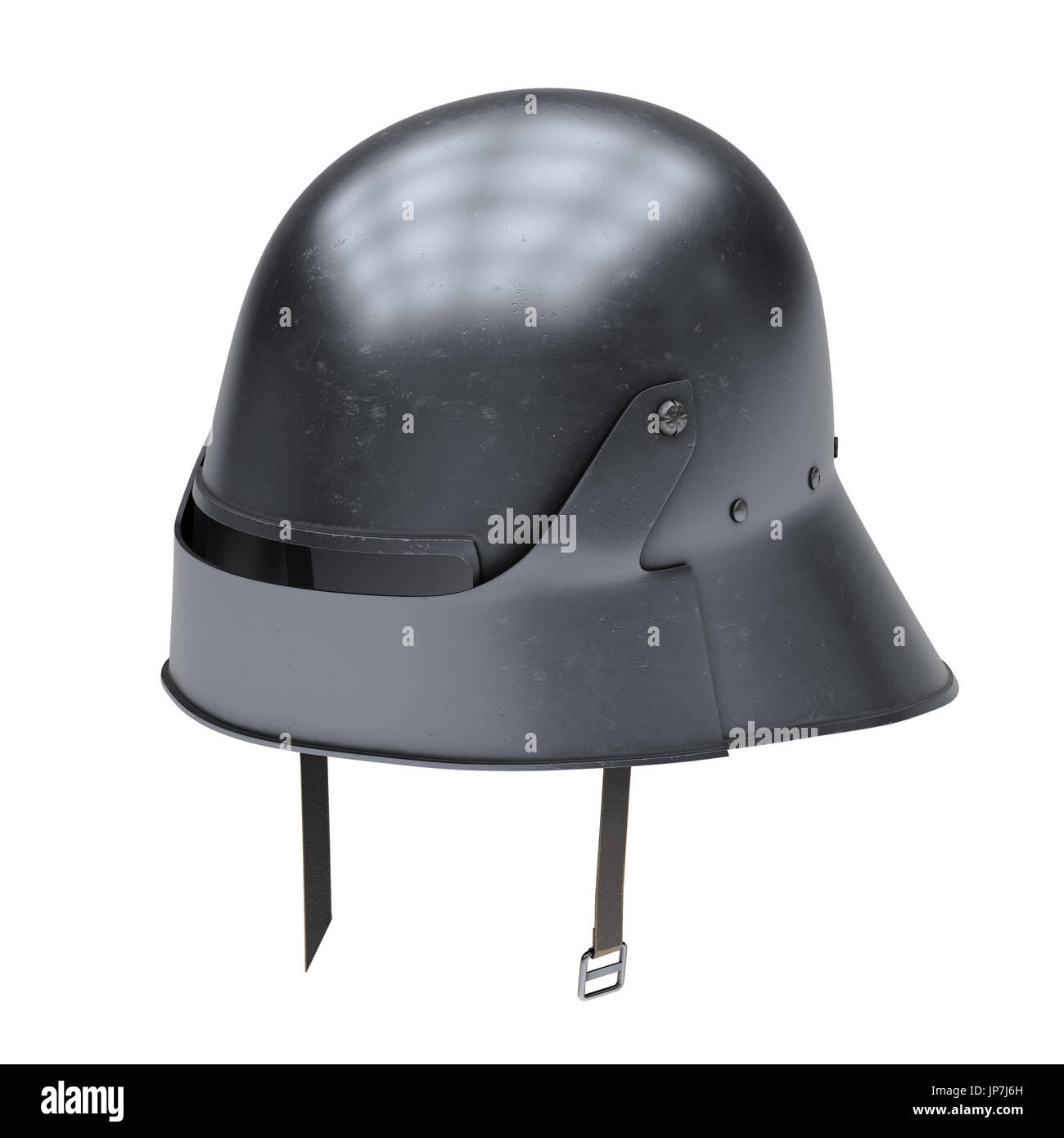 Mittelalterliche Ritter-Schaller Helm Stockfoto