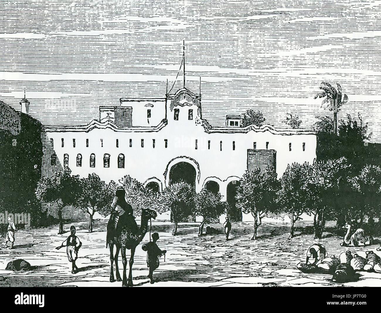 CHARLES GEORGE GORDON (1833 – 1885) Khartoum Palace über 1885 Stockfoto
