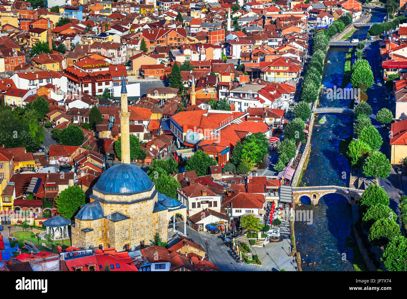 Europa, Kosovo, Prizren, historische Stadt am Ufer des Flusses Prizren