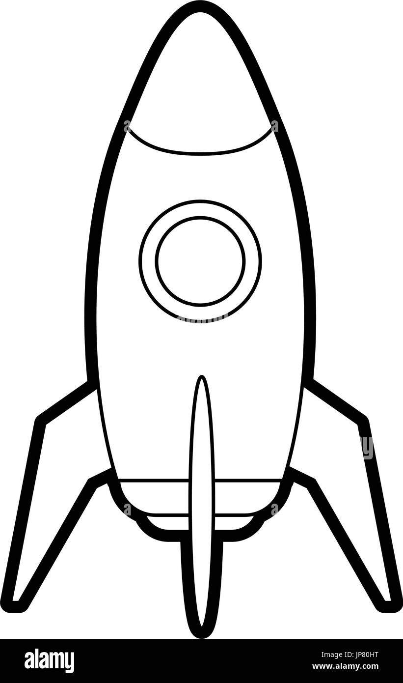 Raum-Rakete Startsymbol Stock Vektor