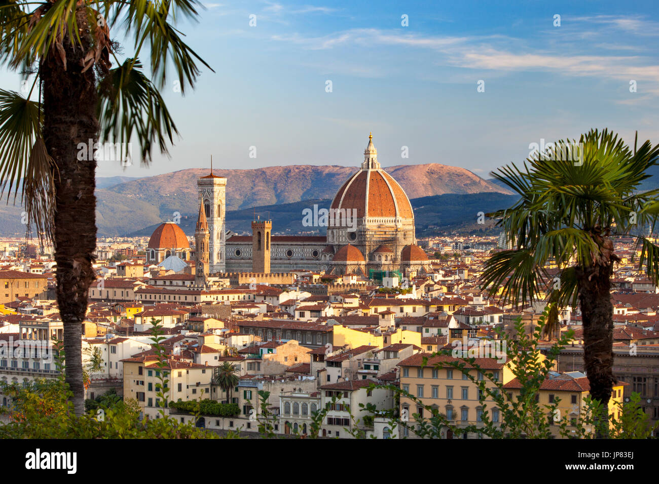 Der Dom - Santa Marie del Fiore und Stadt Florenz, Toskana, Italien Stockfoto
