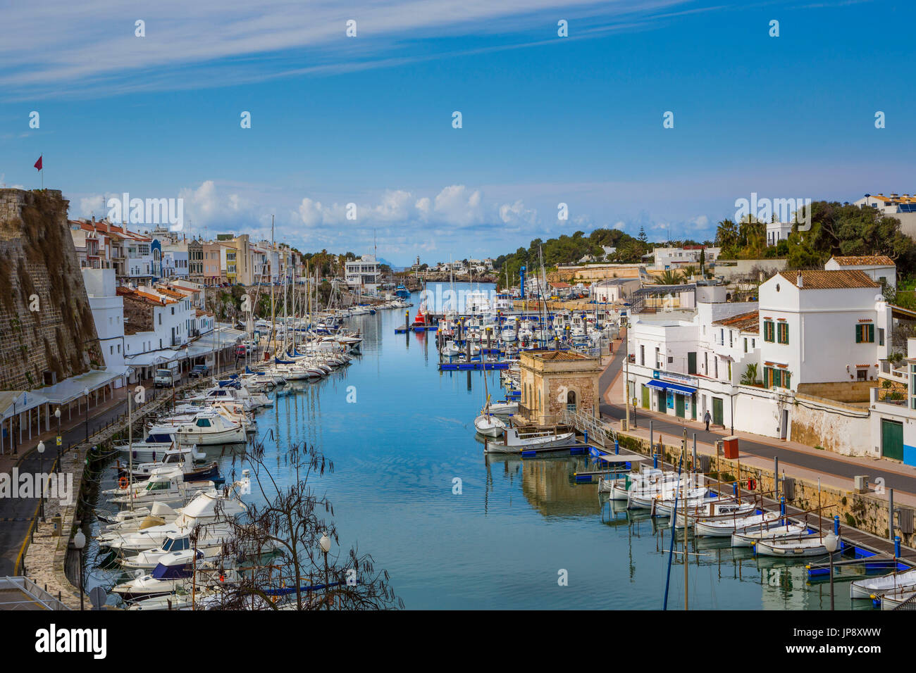 Spanien Balearen Insel Menorca, Ciutadella Stadt Ciutadella Hafen Stockfoto