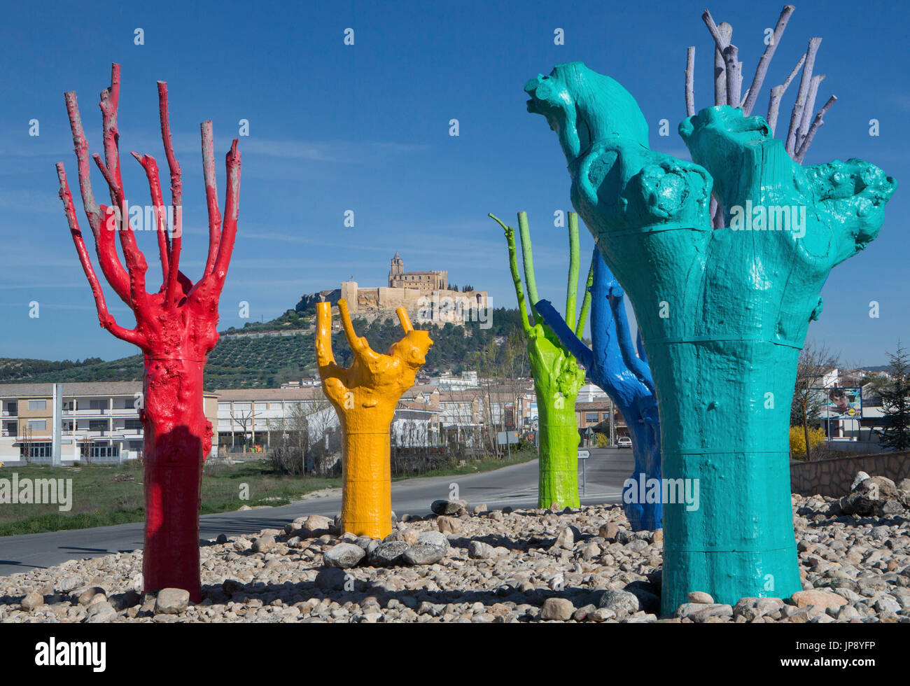 Spanien, Andalusien, Provinz Jaen, Alcaudete Stadt, Alcaudete Burg Stockfoto