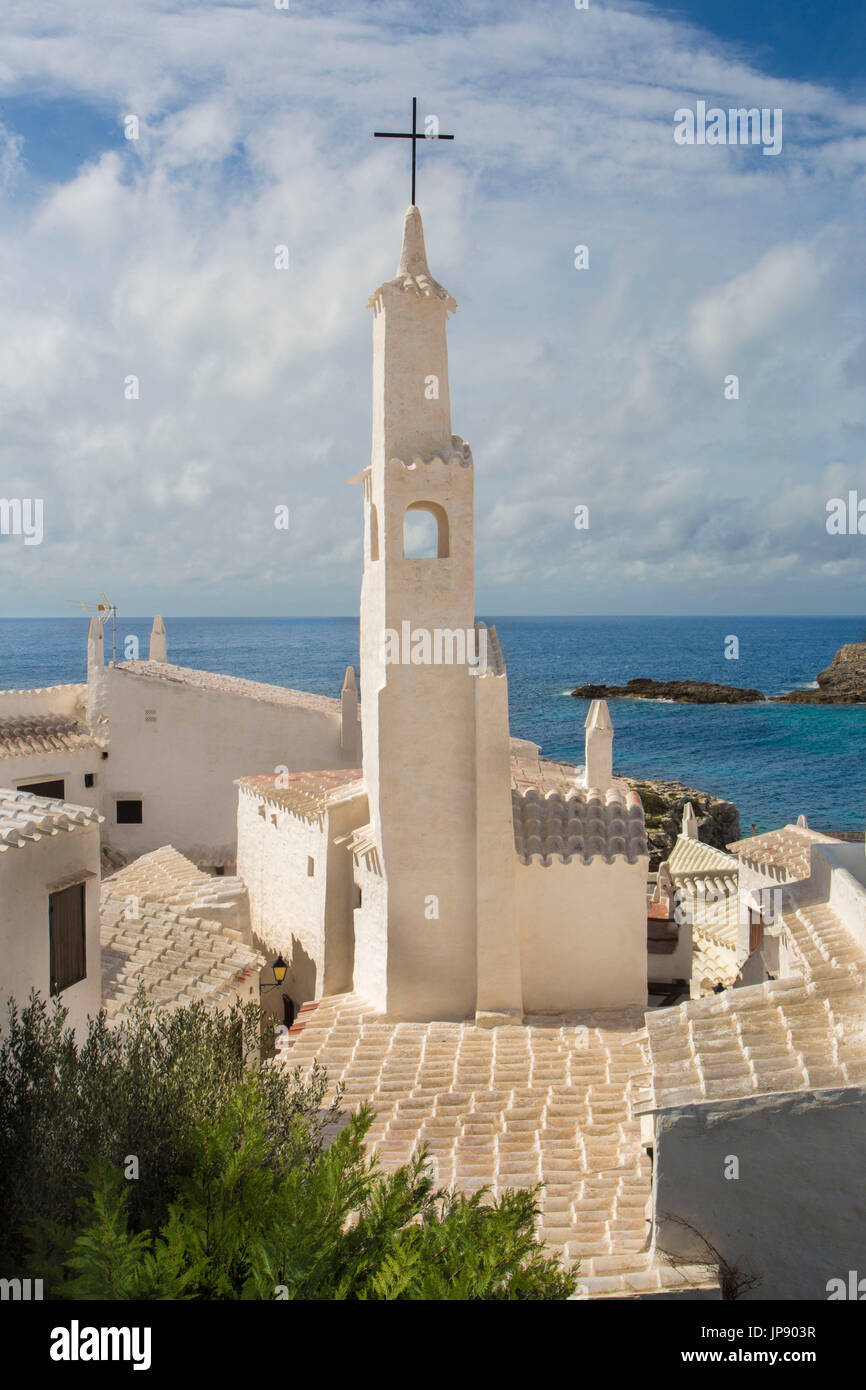 Spanien, Balearen Insel Menorca, alte Binibeca Fischerdorf Stockfoto